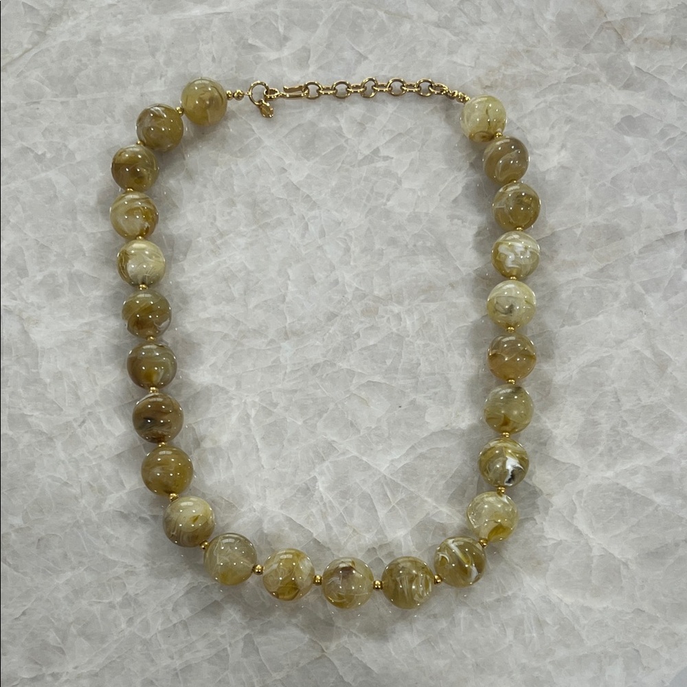 Monet Gold Beaded Necklace